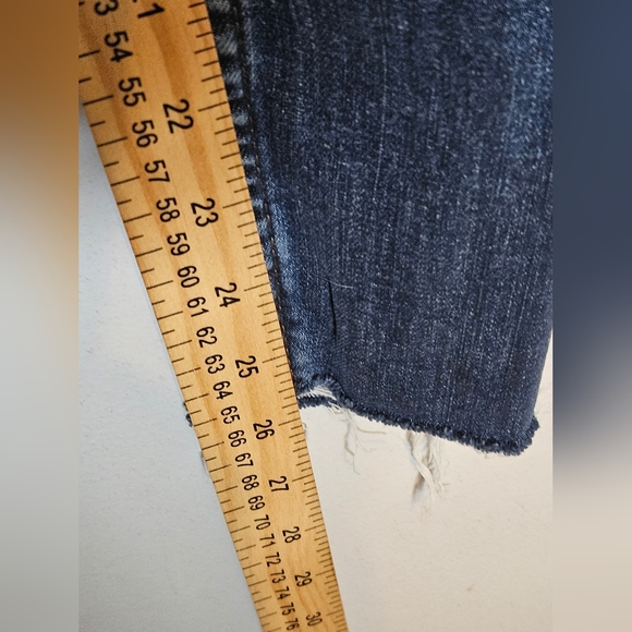 Free People Blue Skinny Jeans Trendy Distressed 26W - Picture 6 of 7